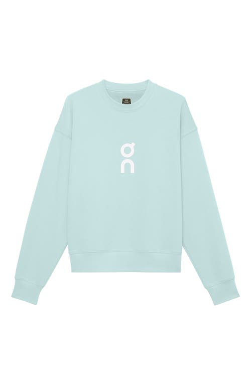 On Club Crewneck Cott Blend Sweatshirt In Green