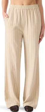 Steve Madden Venetia Stripe Cotton Blend Pull-On Pants