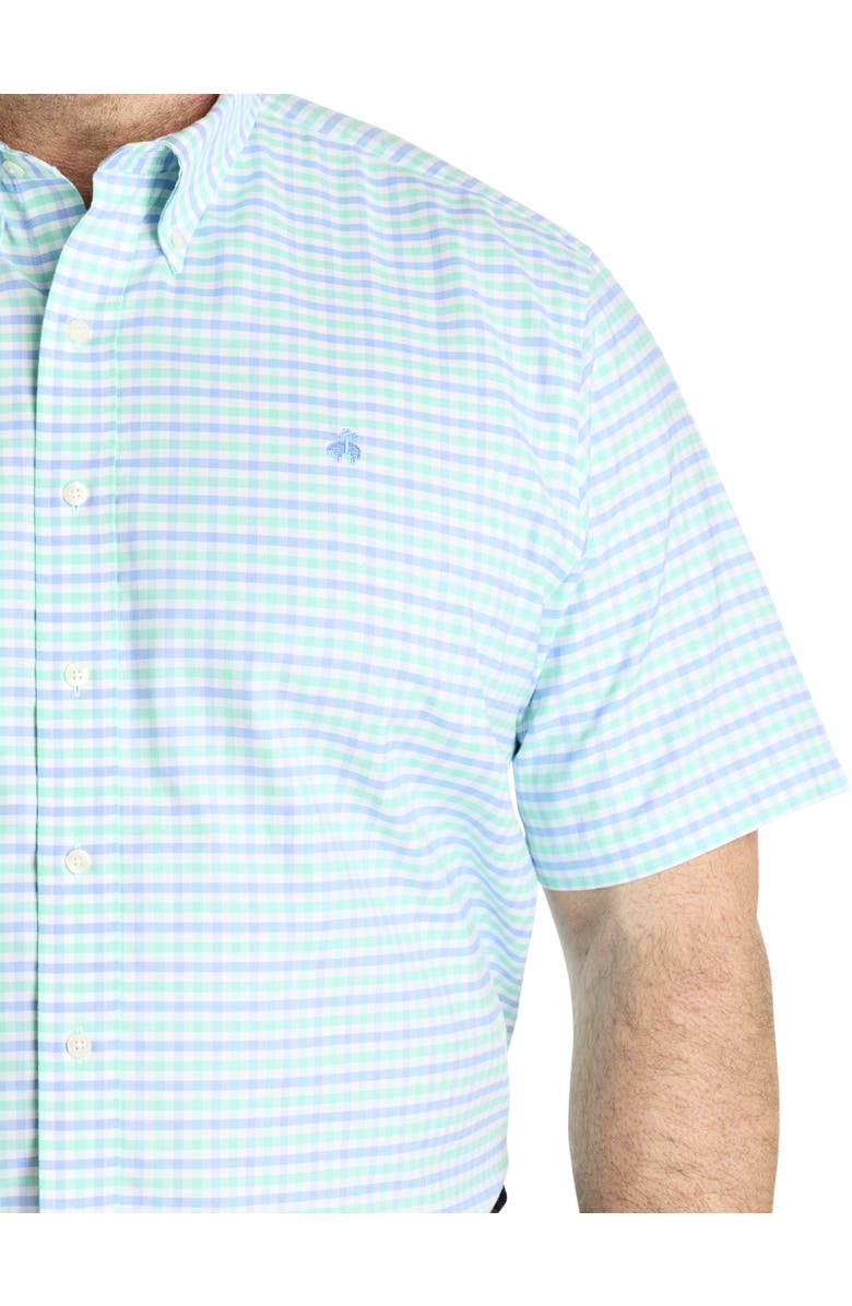 B+T Essentials Fit by Dxl Big & Tall Non-Iron Gingham Sport Shirt, Alternate, color, Bermuda Ging