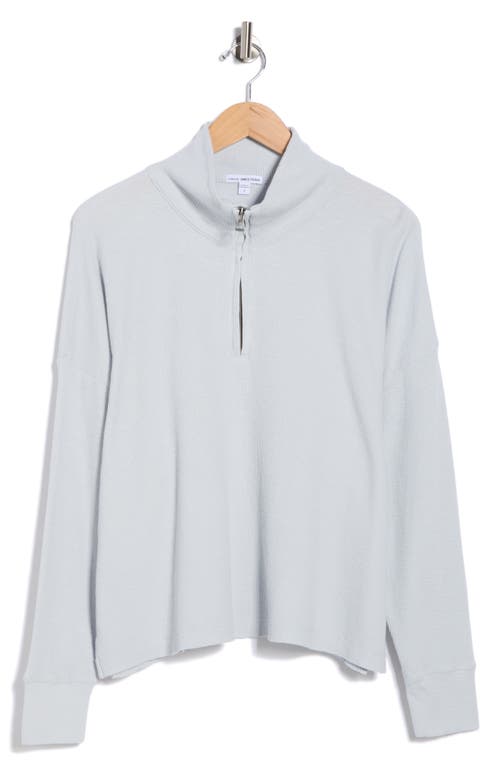 James Perse Half Zip Pullover In Blue