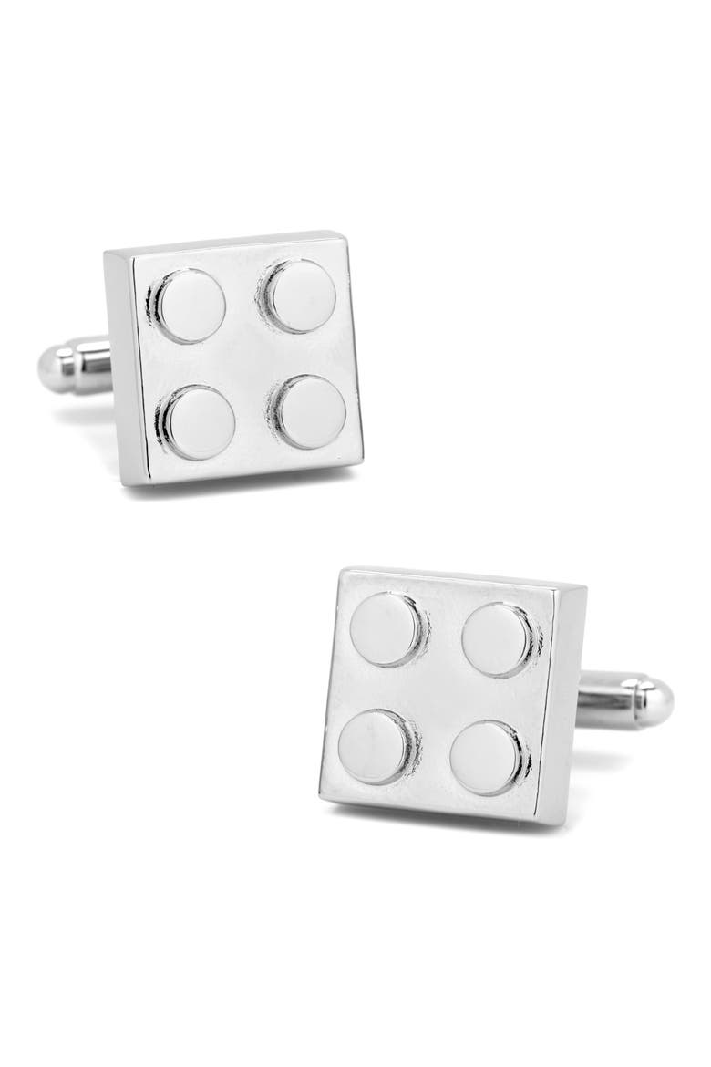 Building Block Cuff Links, Main, color, METALLIC SILVER