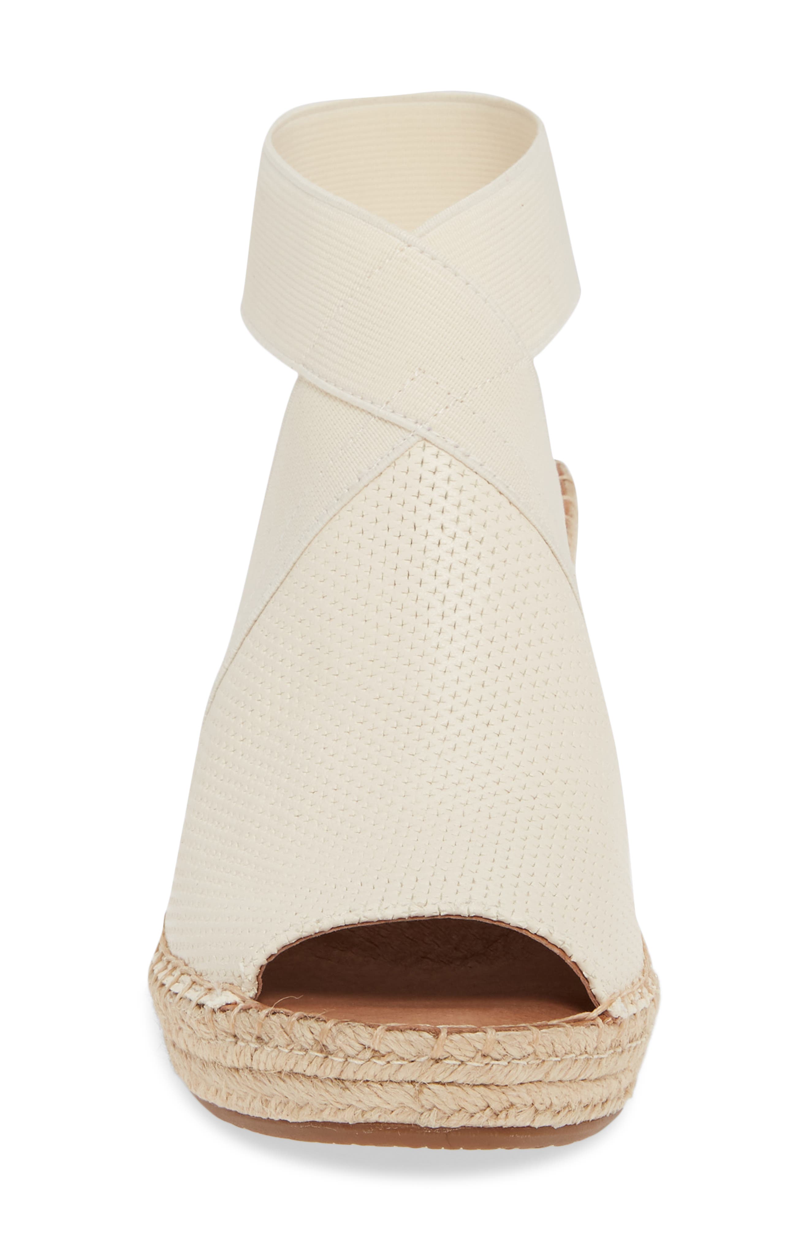 Signature Colleen Espadrille Wedge, Alternate, color, WHITE LEATHER