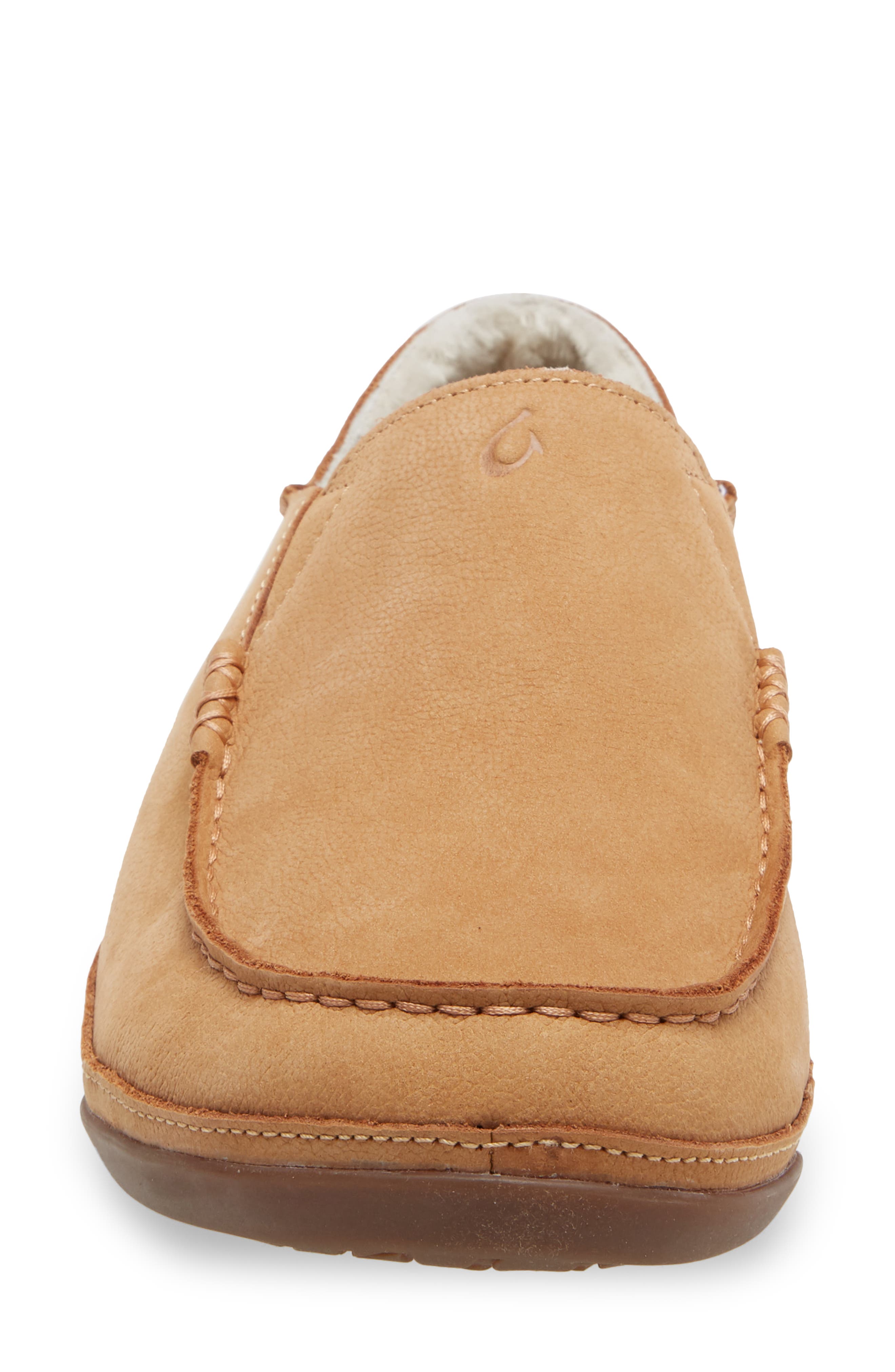 OluKai Kipuka Hulu Convertible Genuine Shearling Lined Slipper, Alternate, color, Natural/ Natural