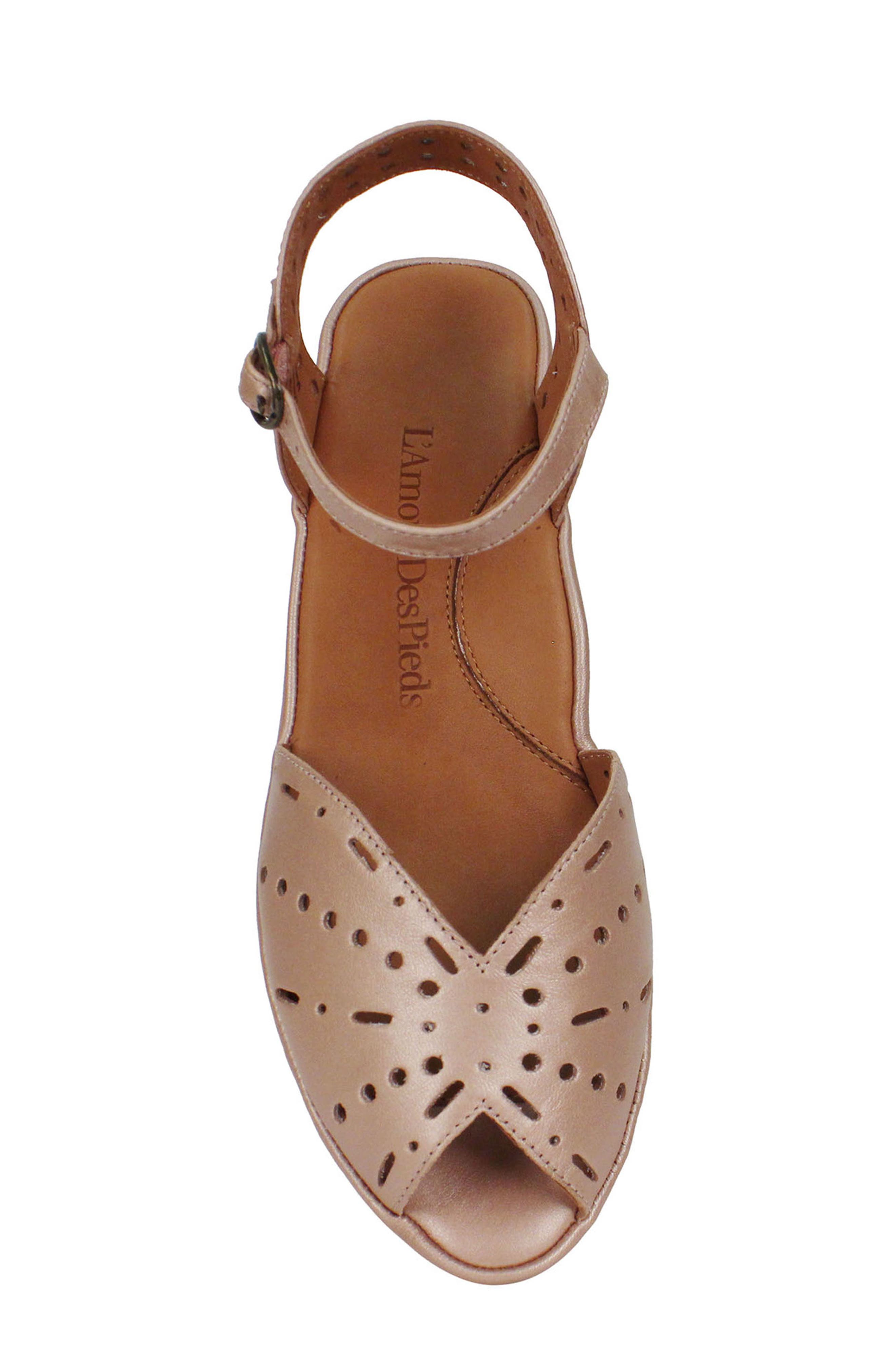'Brenn' Ankle Strap Sandal, Alternate, color, ROSE GOLD METALLIC