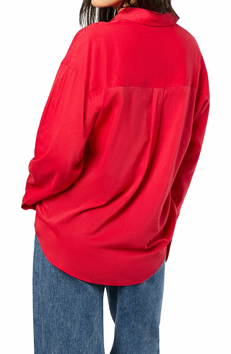 WeWoreWhat Boxy Button Down Shirt, Alternate, color, Red