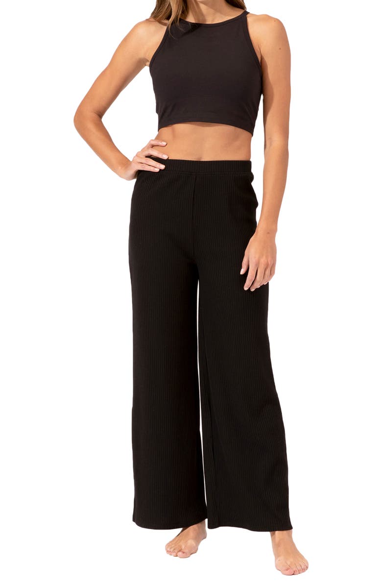 Threads 4 Thought Sabrina Rib Knit Wide Leg Pants, Alternate, color, 