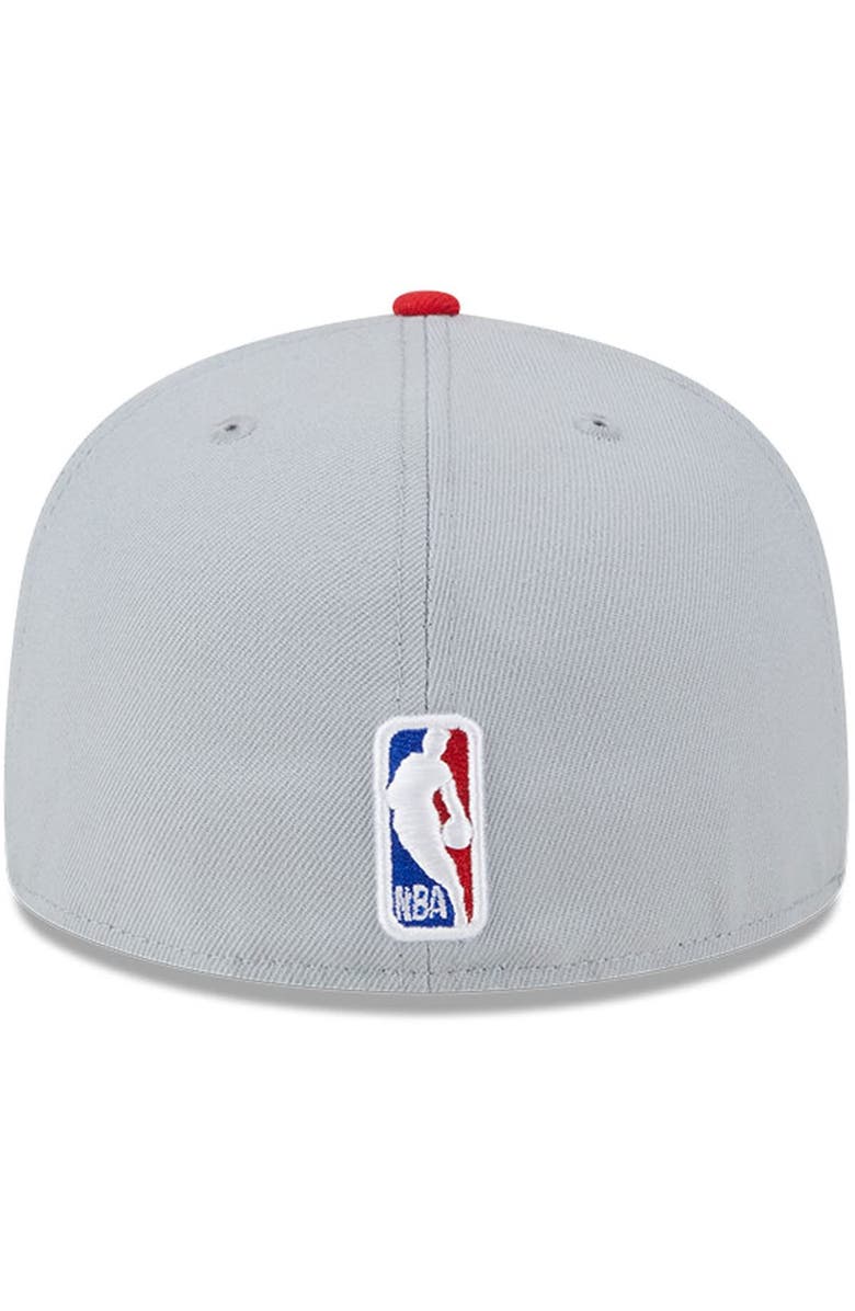 New Era Men's New Era Gray/Red Toronto Raptors Tip-Off Two-Tone 59FIFTY Fitted Hat, Alternate, color, Gray