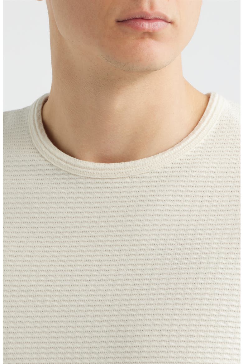 Jacquard Stripe T-Shirt, Alternate, color, CREAM