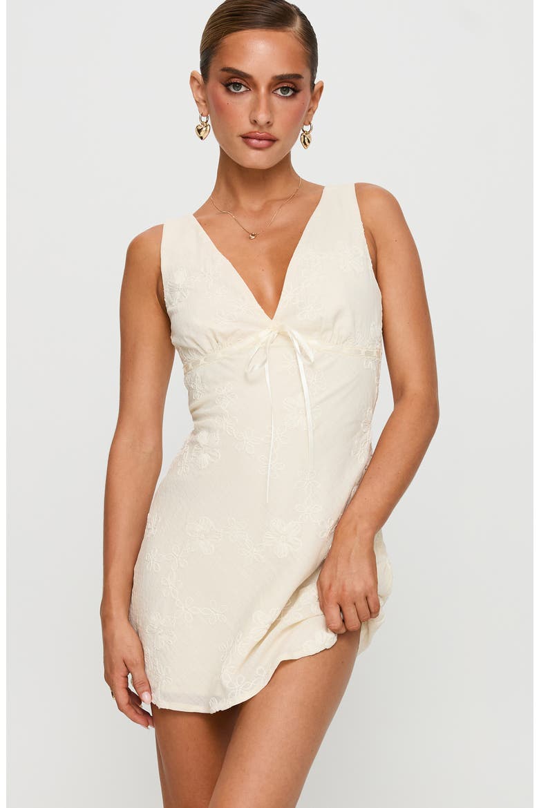 Feeling Alive Embroidered Minidress, Alternate, color, WHITE