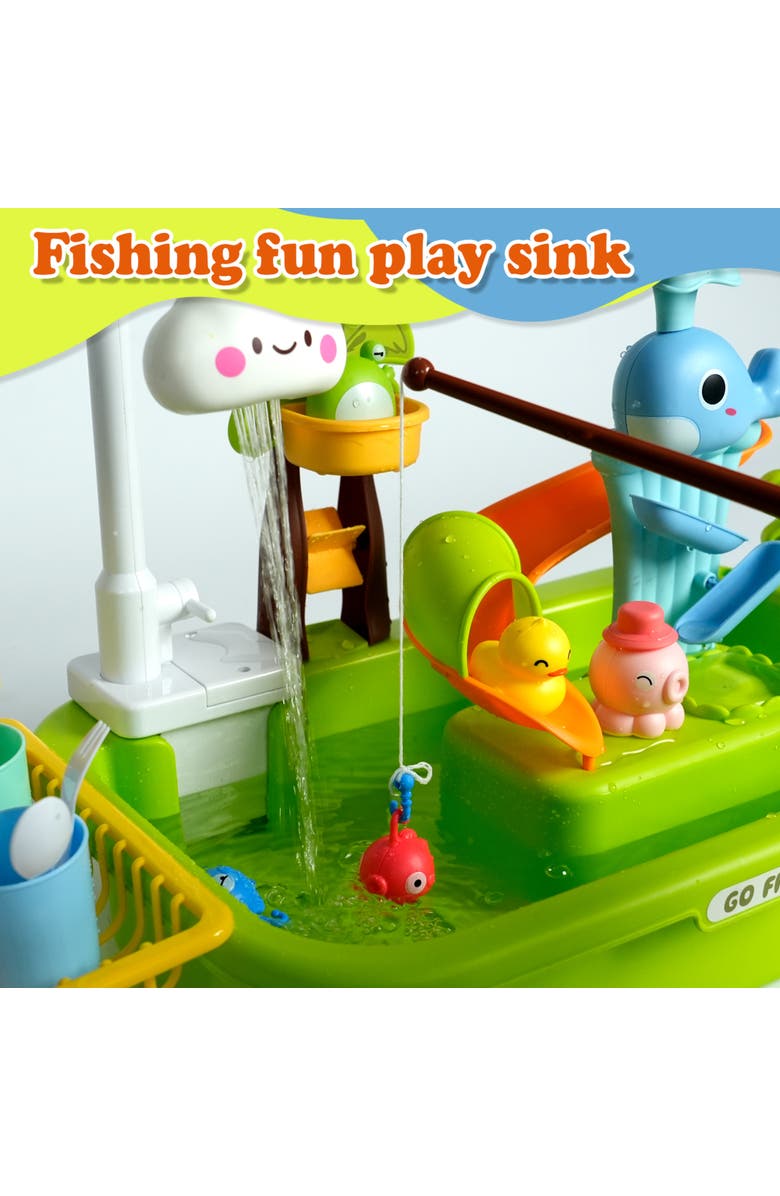 Easy Playhouse 4In1 Play Sink, Running Water Faucet, Kitchen & Bath Toys, Alternate, color, Multicolored
