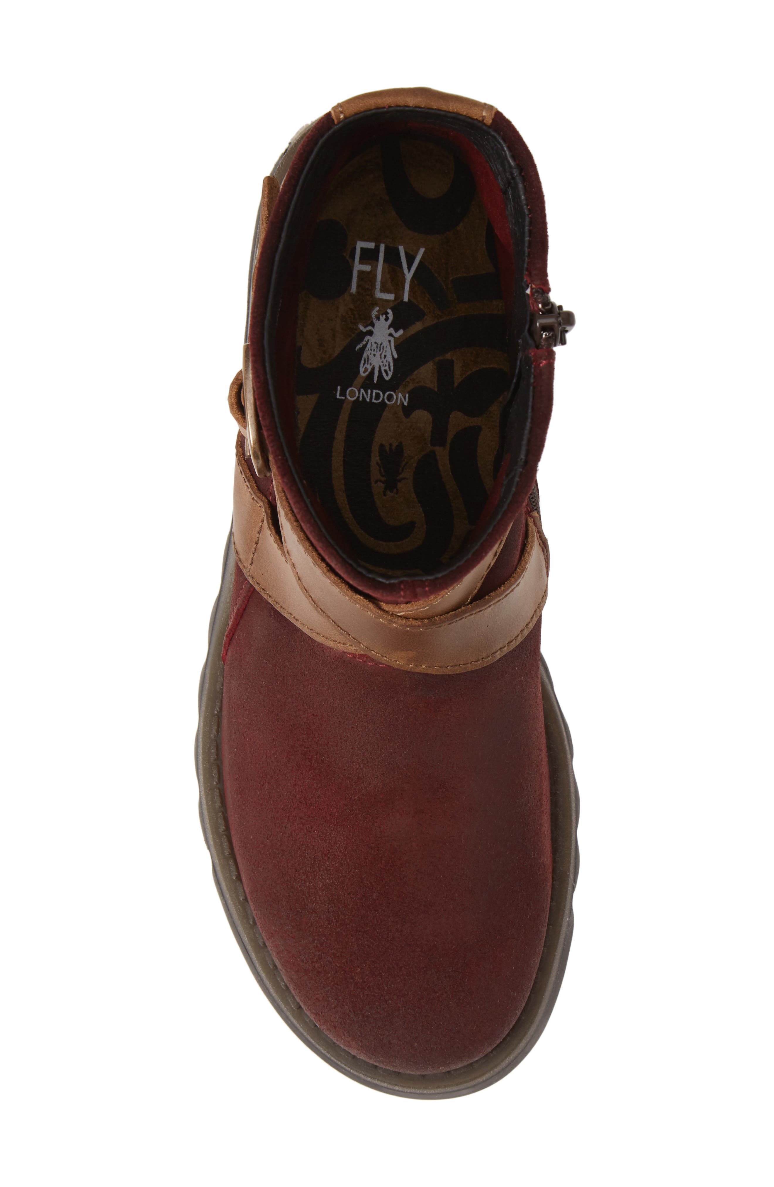 Sake Bootie, Alternate, color, RED LEATHER