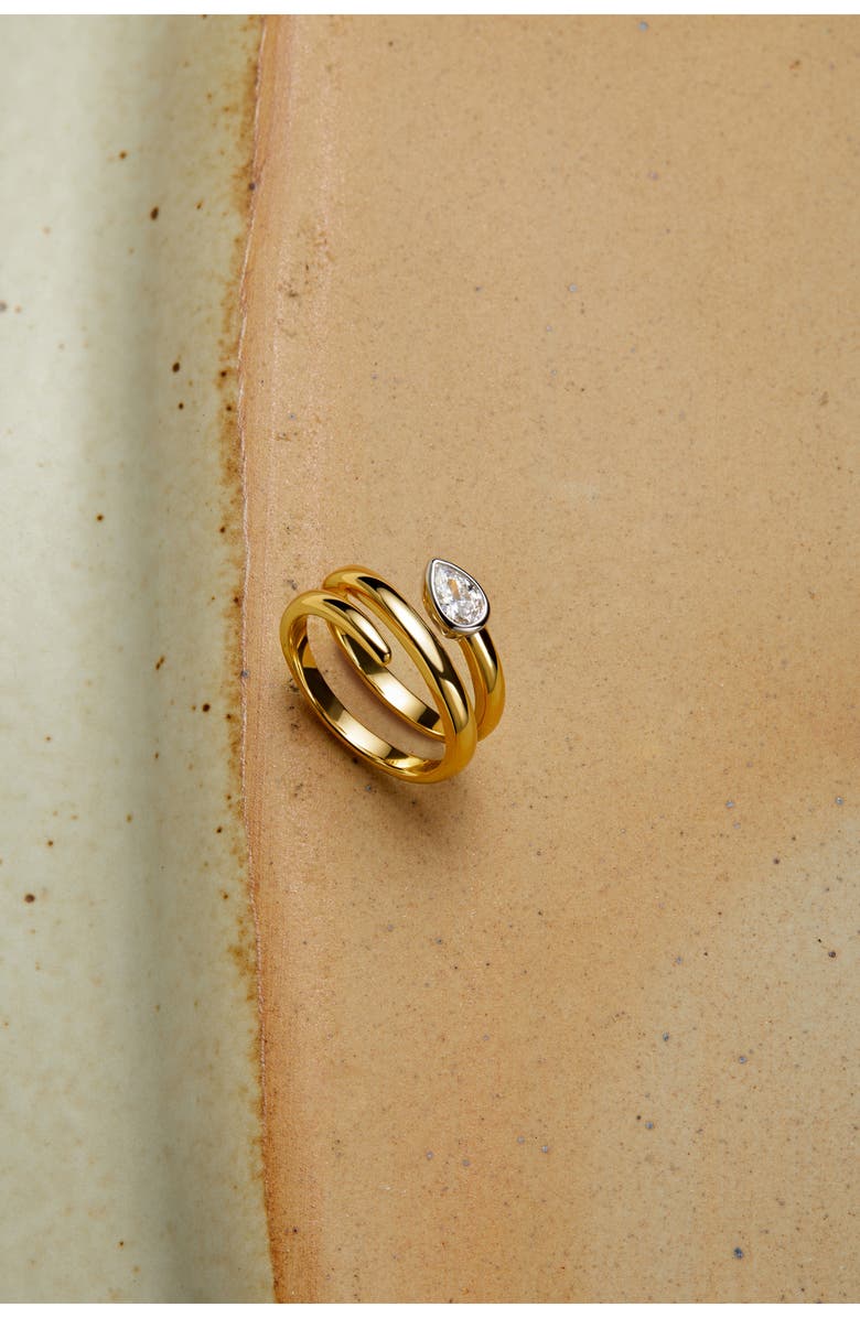 Luv AJ Le Marais Cubic Zirconia Coil Ring, Alternate, color, Gold