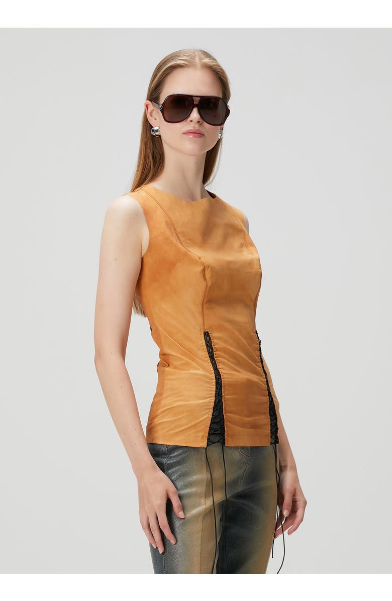 PCFG Cotton Top With Slit Detail, Alternate, color, Orange