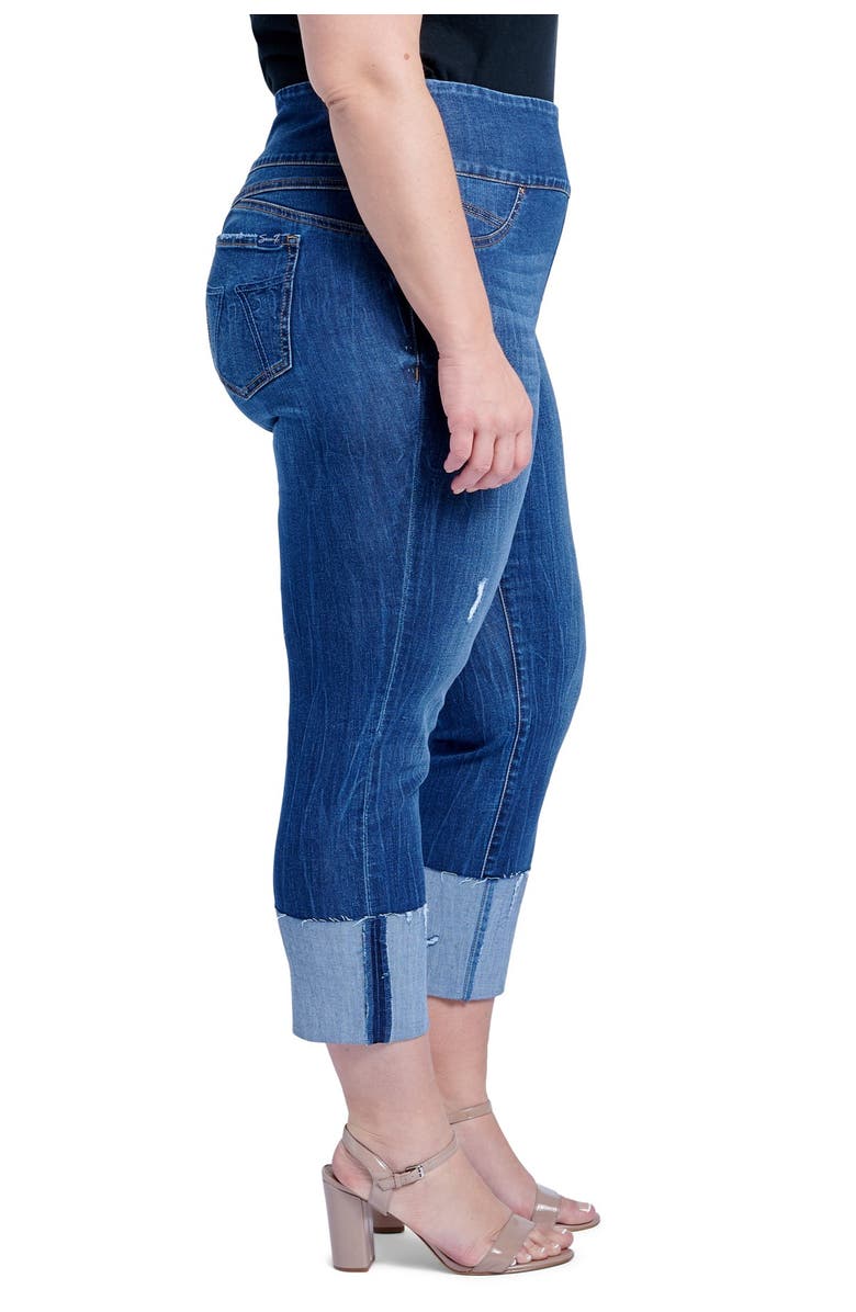 Seven7 Tummy Toner Deep Cuff Jeans, Alternate, color,