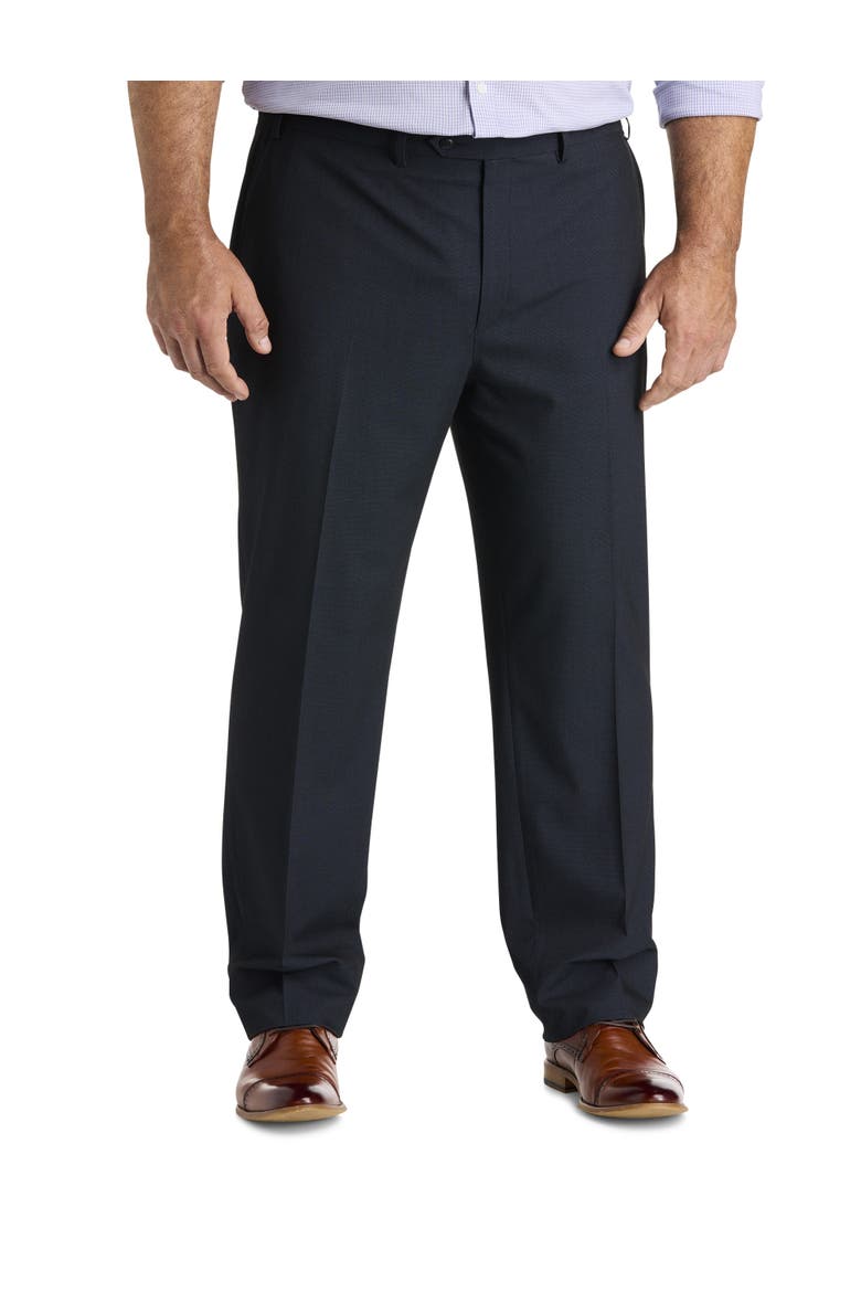 Big & Tall Birdseye Suit Pants, Main, color, NAVY