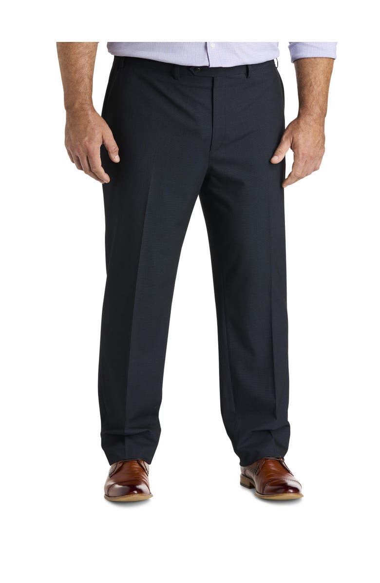 Michael Kors Big & Tall Birdseye Suit Pants, Main, color, Navy