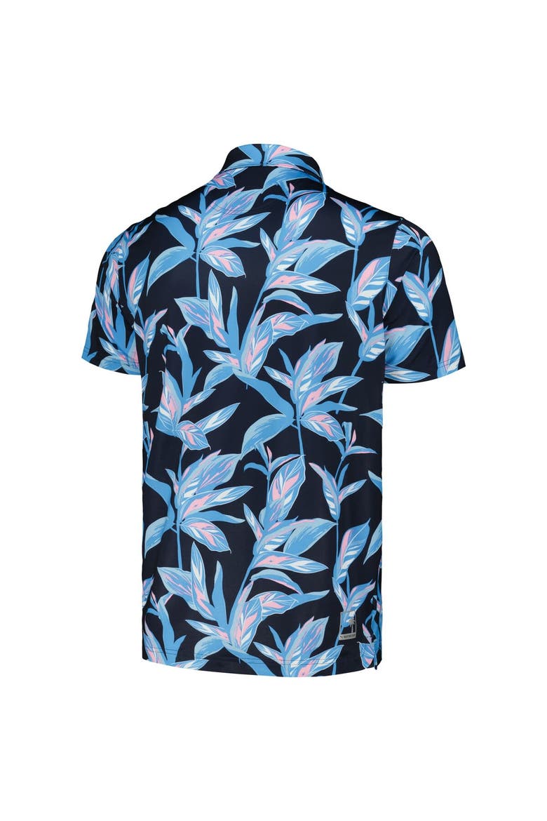 Men's Puma x PTC Navy WM Phoenix Open Floral MATTR Polo, Alternate, color, Navy
