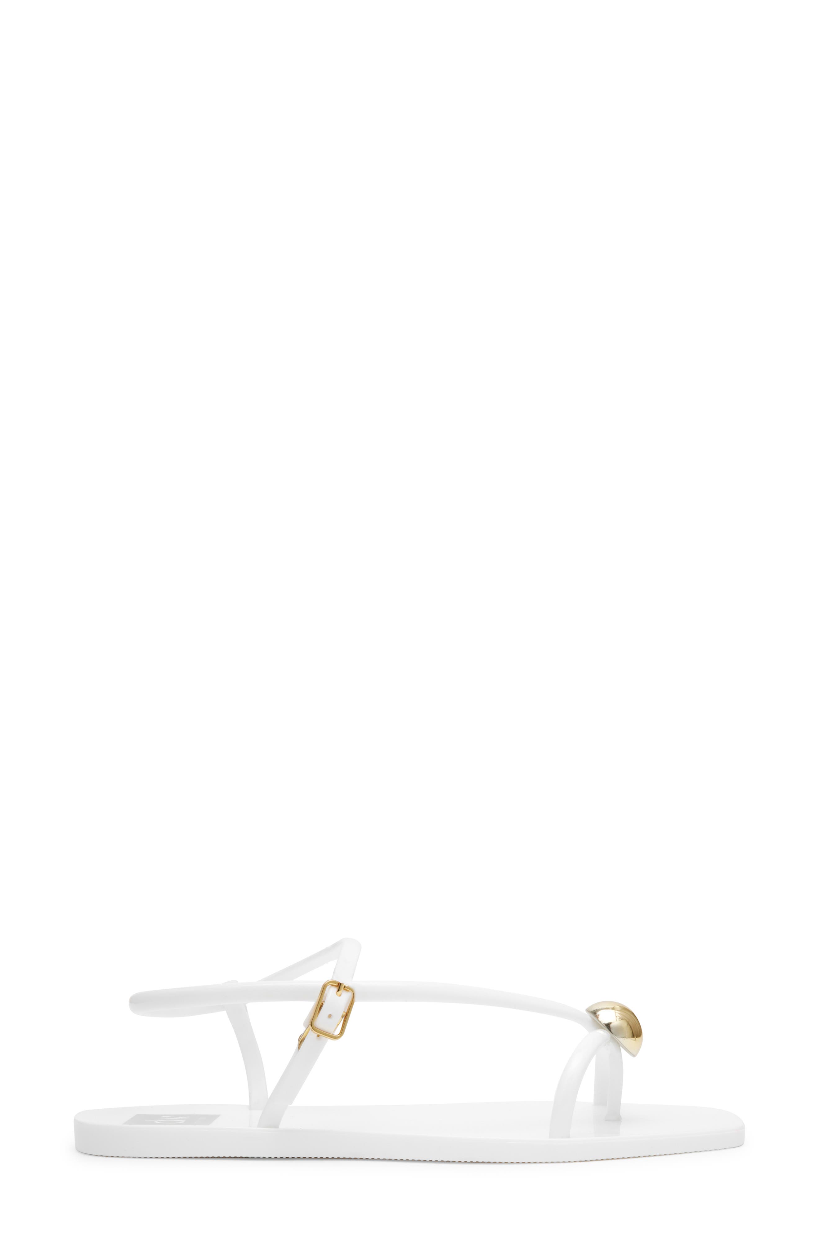 Jossie Flat Sandal, Alternate, color, WHITE