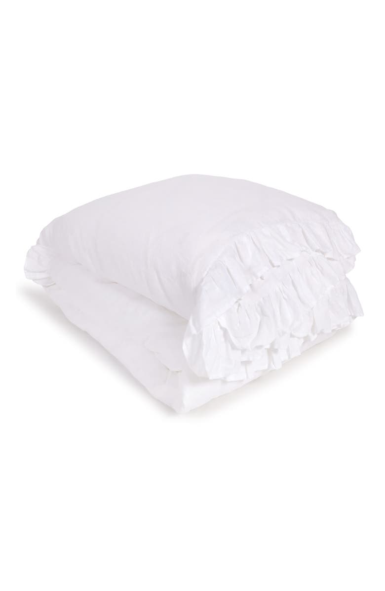Pom Pom at Home 'Charlie' Linen Duvet Cover, Main, color, White