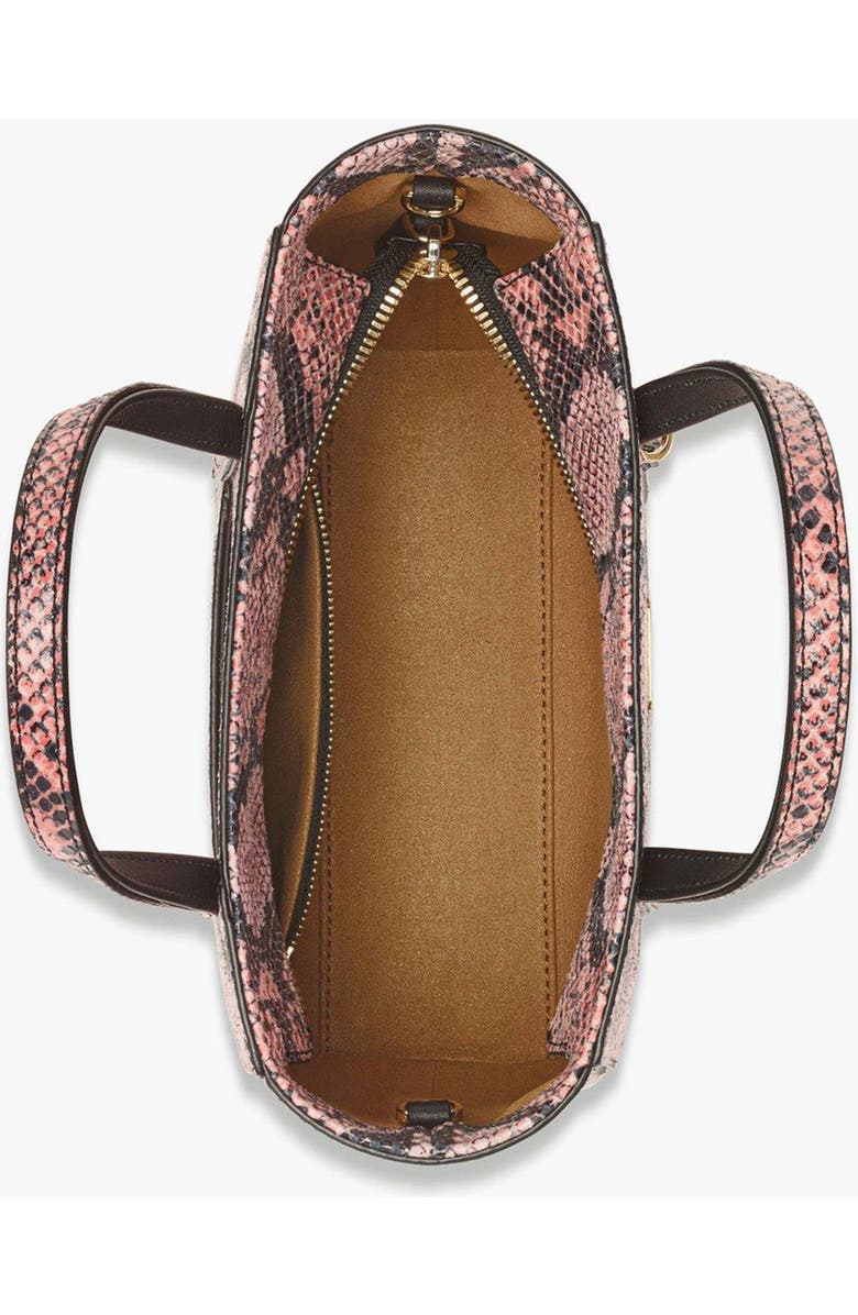 MCM Toni Top-Zip Shopper in Python Print Coronet, Alternate, color, Blush Pink