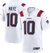 Nike Men's Nike Drake Maye White New England Patriots  Player Game Jersey