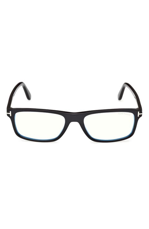 53mm Rectangular Blue Light Blocking Glasses
