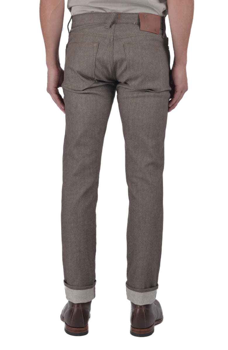 HIROSHI KATO The Pen Slim Fit Jeans, Alternate, color, Brown Raw