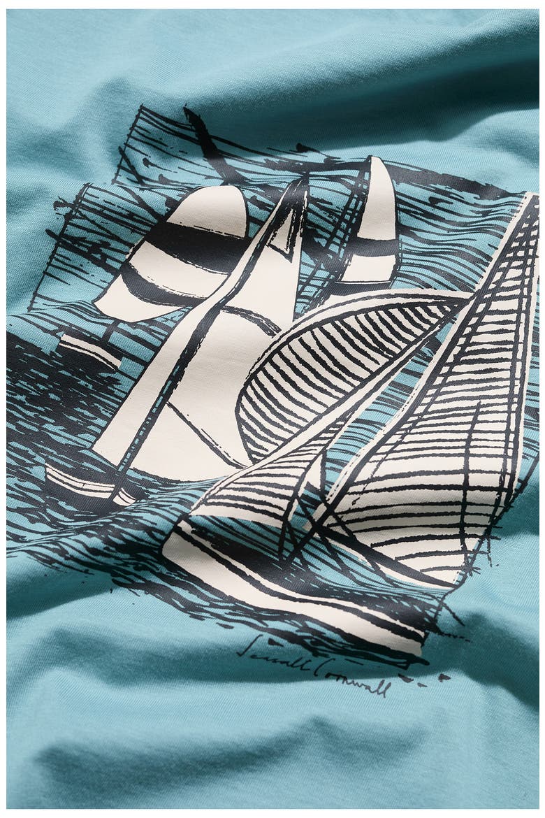 Midwatch Organic Cotton Graphic T-Shirt, Alternate, color, COVERACK BOATS ENAMEL
