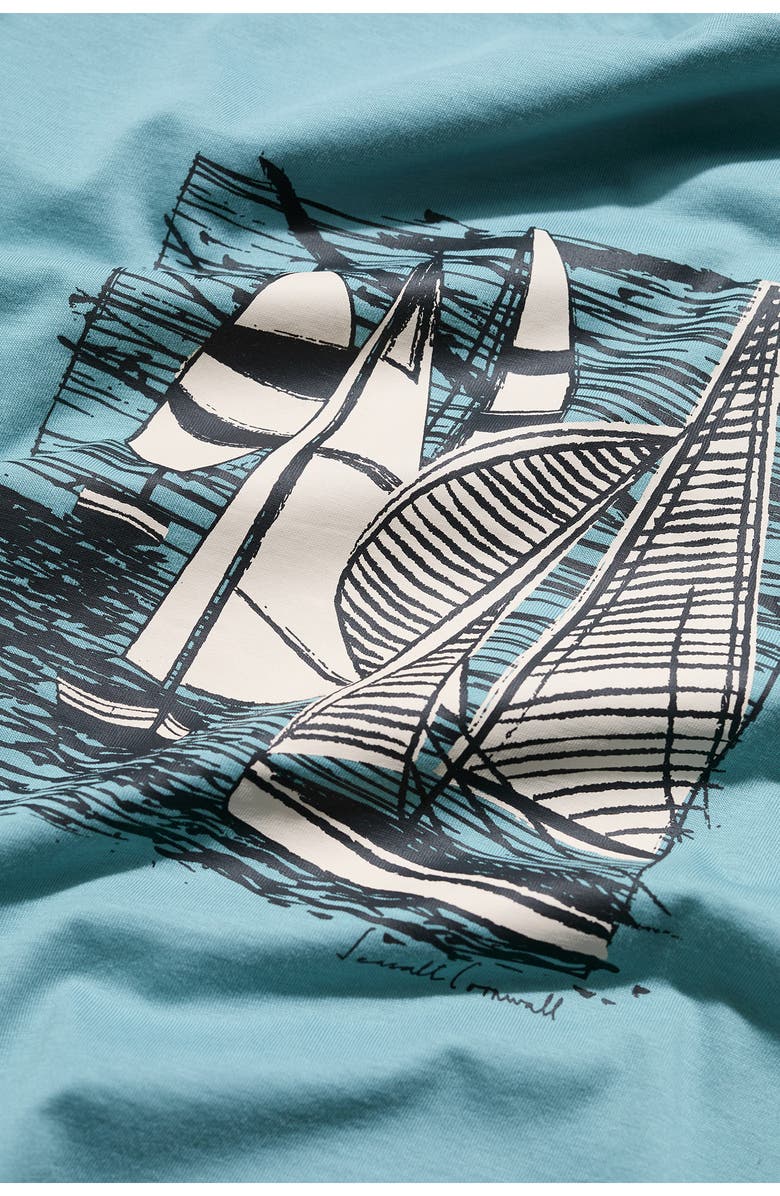 Seasalt Cornwall Midwatch Organic Cotton Graphic T-Shirt, Alternate, color, Coverack Boats Enamel
