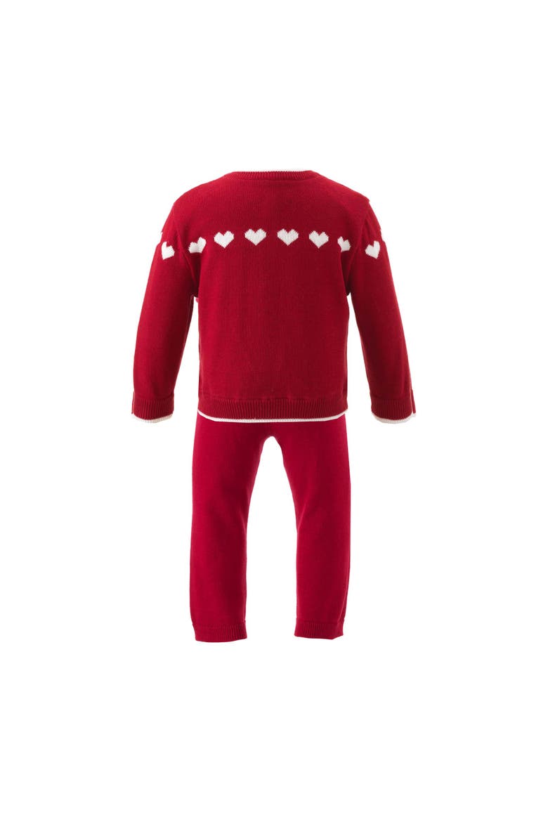Heart Knitted Set, Alternate, color, Red