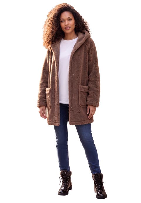 Hooded Teddy Fleece Coat