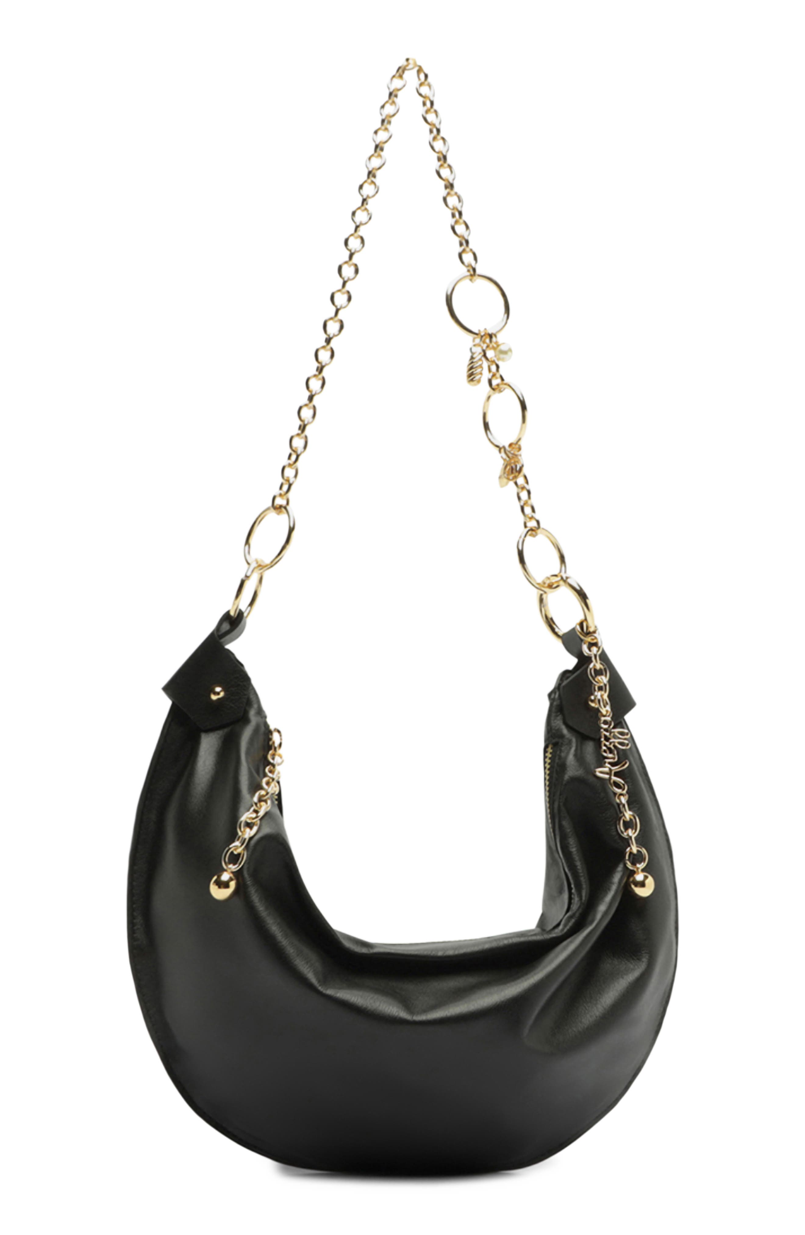 Arezzo Medium Paisley Leather Crossbody Bag, Main, color, Black