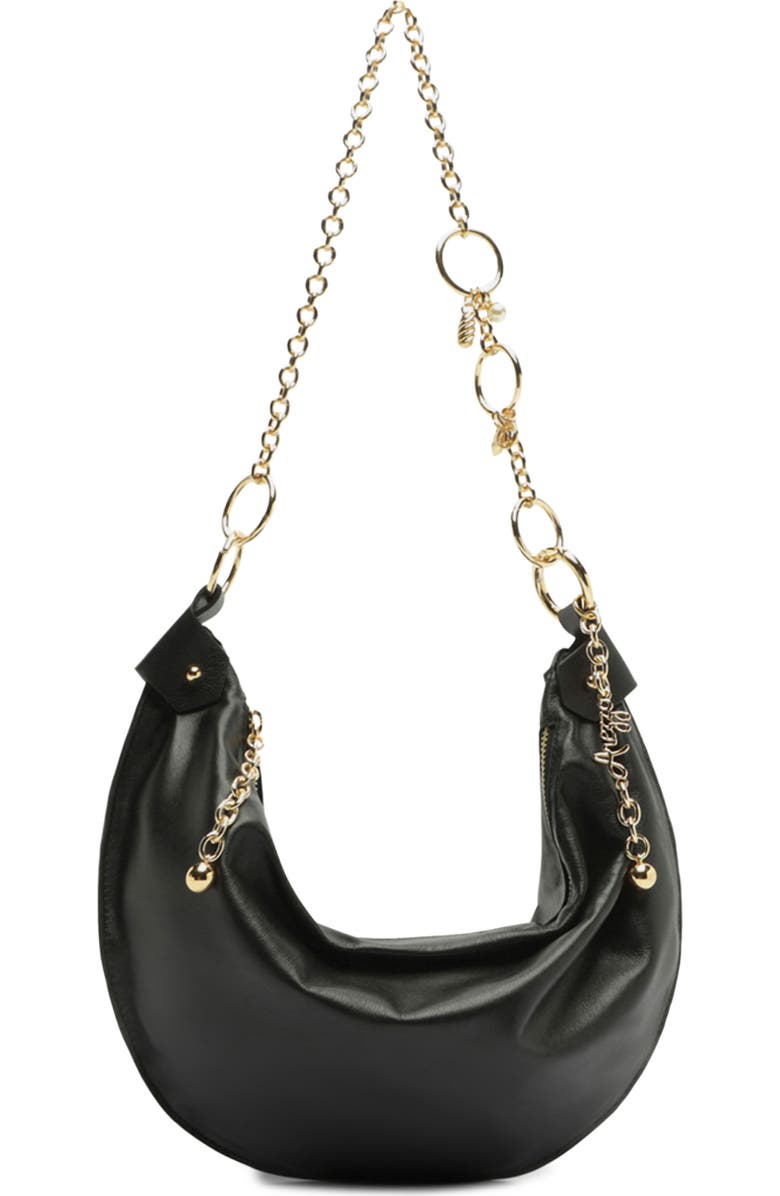 Arezzo Medium Paisley Leather Crossbody Bag, Main, color, Black