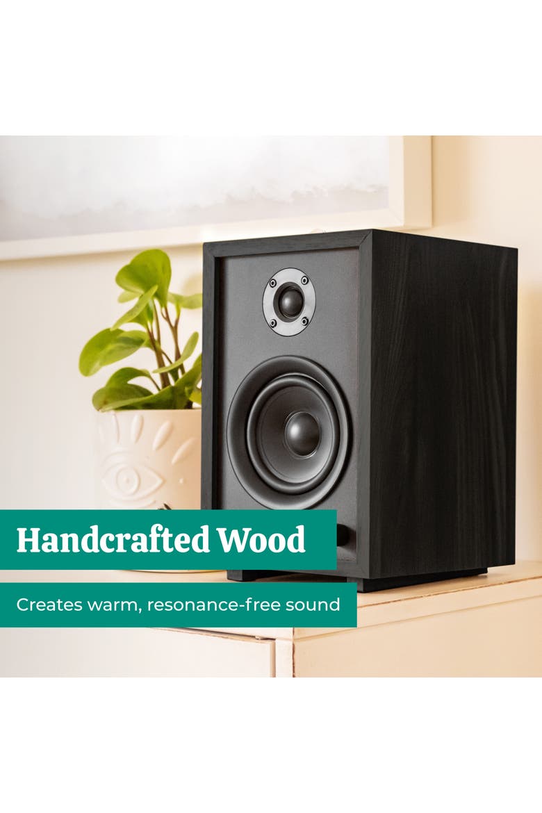 McKinley 2.0 Stereo Powered Bluetooth Bookshelf Speakers, Alternate, color, Black