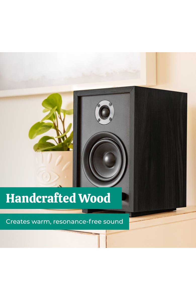 Electrohome McKinley 2.0 Stereo Powered Bluetooth Bookshelf Speakers, Alternate, color, Black