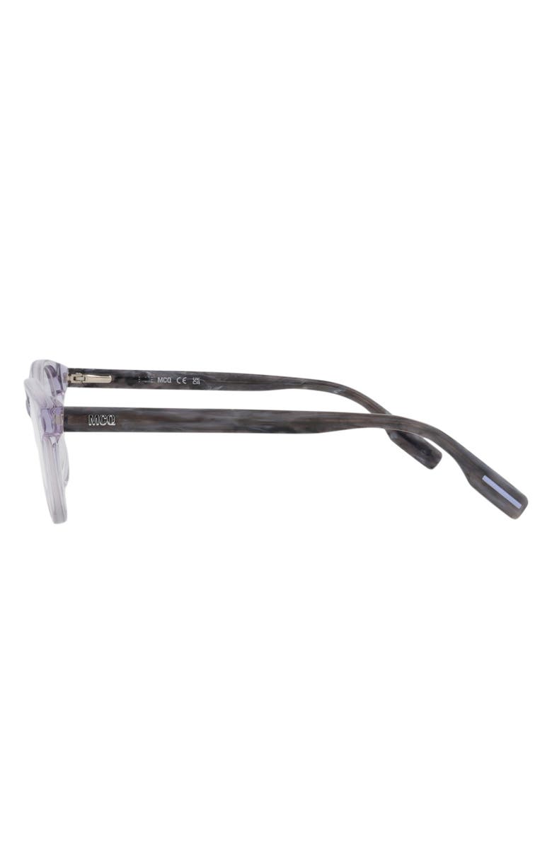 McQueen 47mm Oval Optical Glasses, Alternate, color, Grey Black Transparent