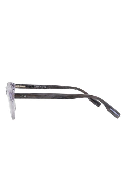 Alexander Mcqueen Mcqueen 47mm Oval Optical Glasses In Grey Black Transparent