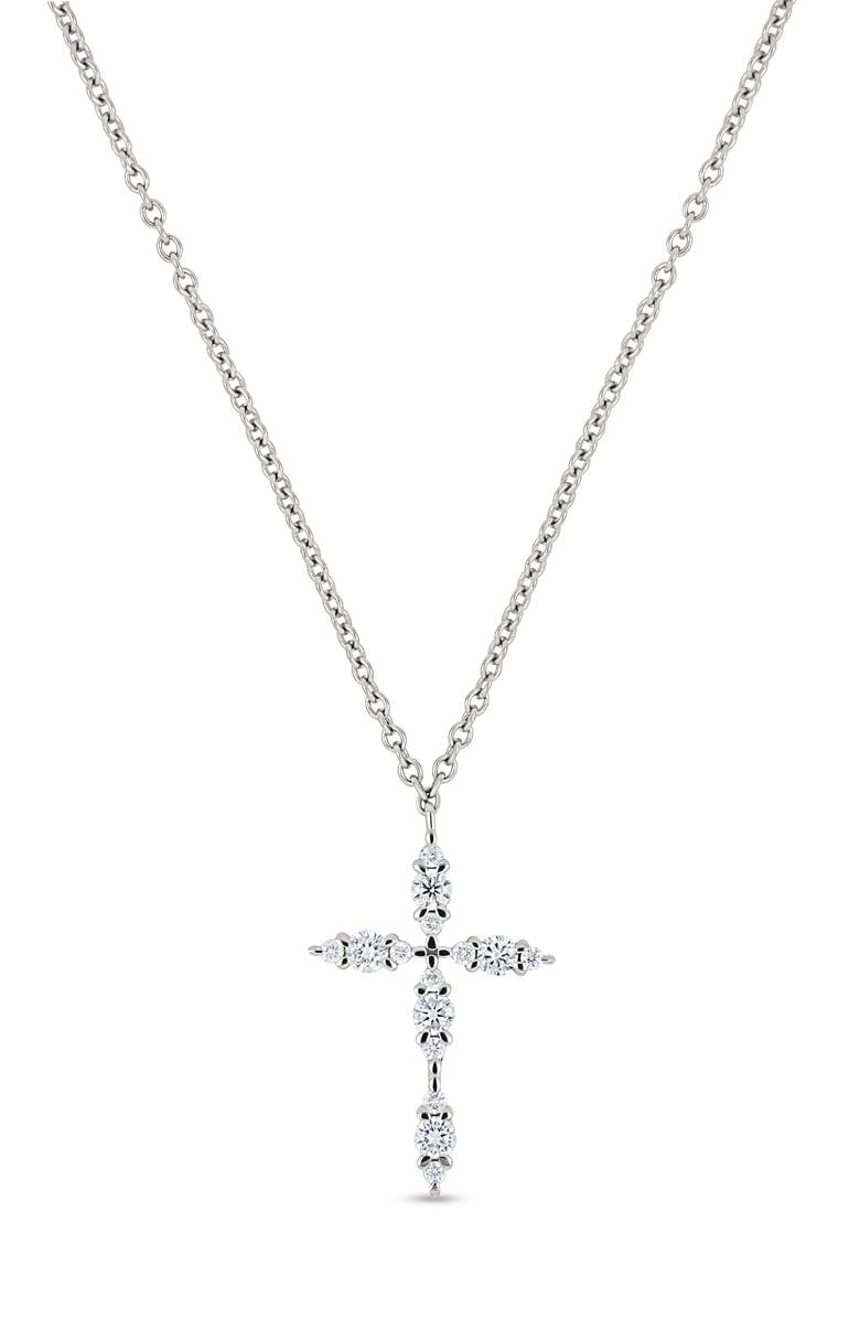 Bony Levy Liora Diamond Cross Pendant Necklace, Main, color, 18K White Gold