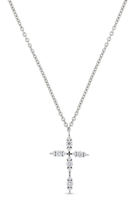 Liora Diamond Cross Pendant Necklace