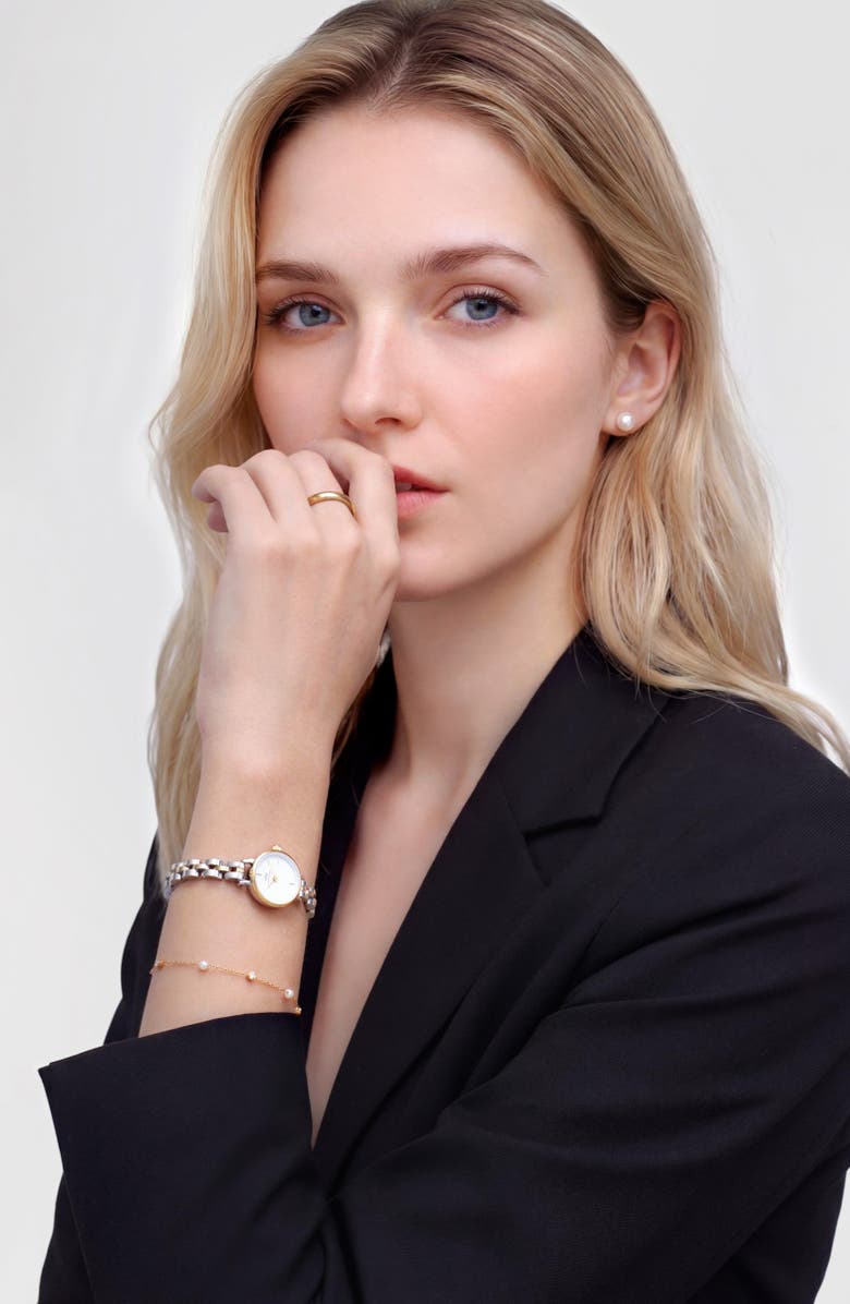 Daniel Wellington Petite Mini Arch Bracelet Watch, 19mm, Alternate, color, Silver-Tone