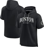 FANATICS Men's Fanatics  Black Boston Bruins Elements Ready Short Sleeve Pullover Hoodie