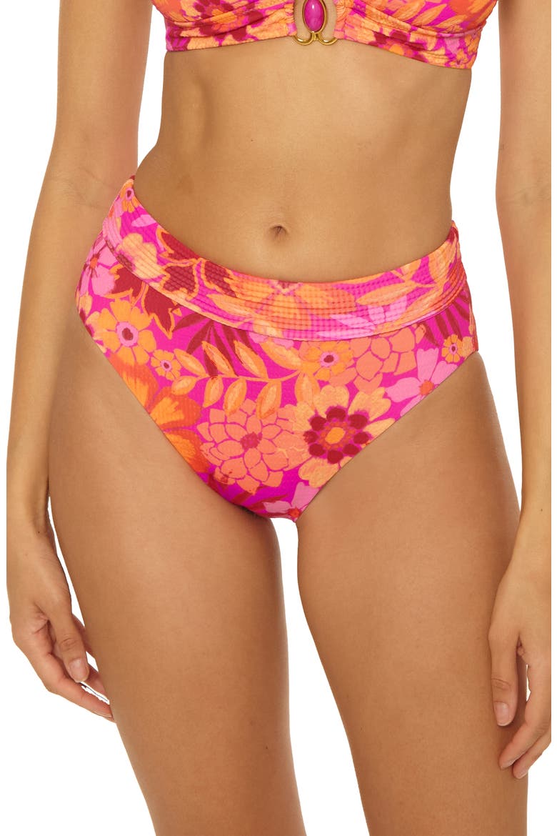 Copacabana High Waist Bikini Bottoms, Alternate, color, MULTI