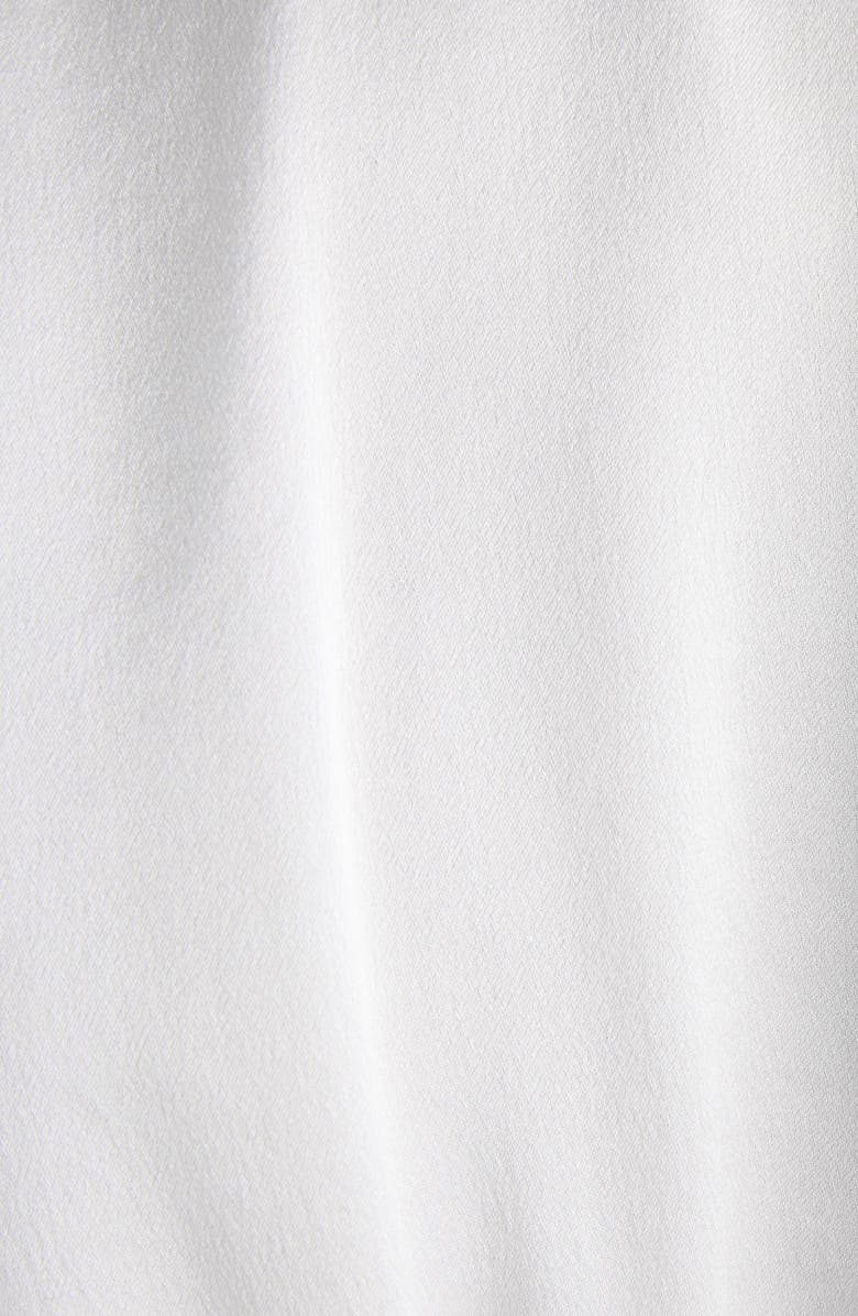 Chloé Lace Trim Tie Front Silk Top, Alternate, color, Iconic Milk