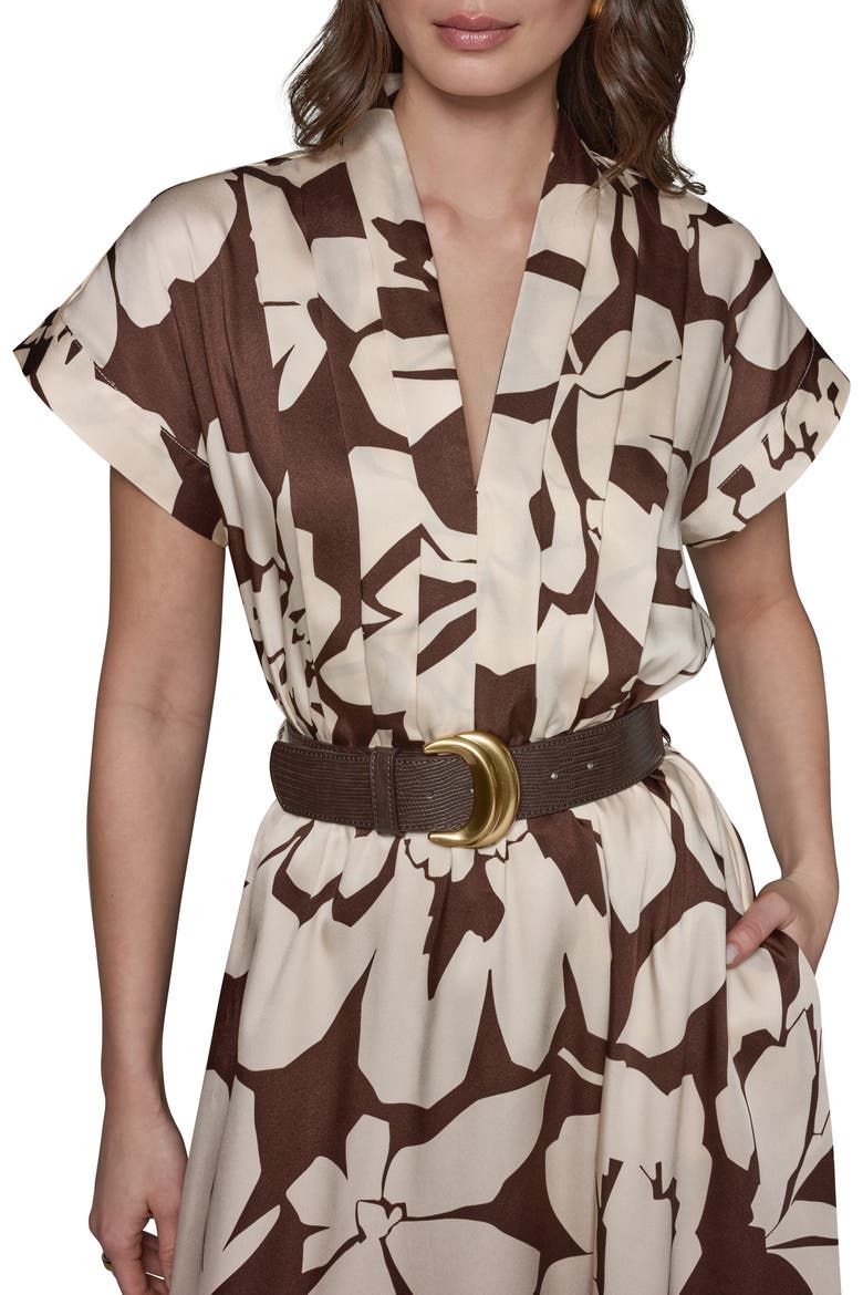 Belted Midi Dress, Alternate, color, CANYON