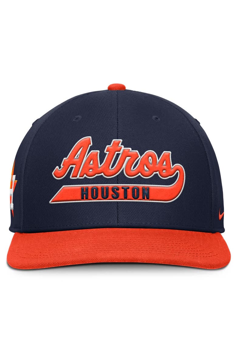 Nike Men's Nike Navy/Orange Houston Astros Pro Performance Snapback Hat, Alternate, color, Navy