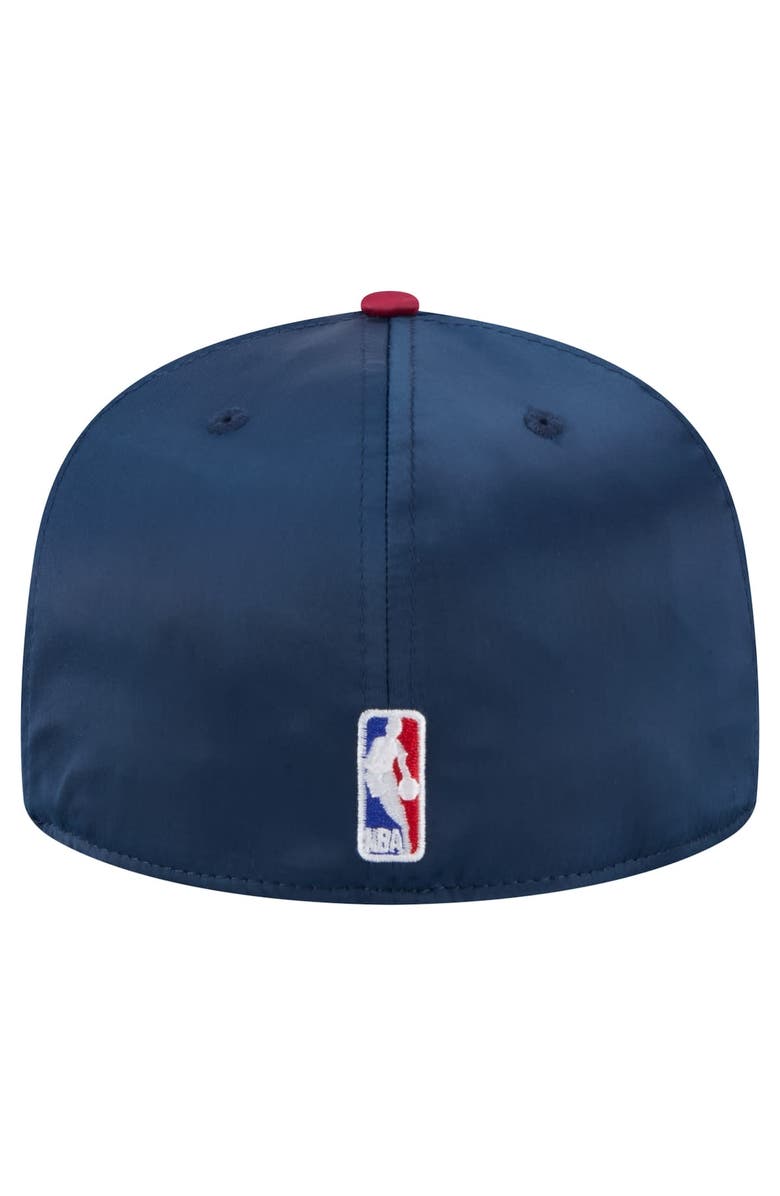 New Era Men's New Era  Navy/Red Denver Nuggets Throwback Satin Vintage Pin Two-Tone 59FIFTY Fitted Hat, Alternate, color, 