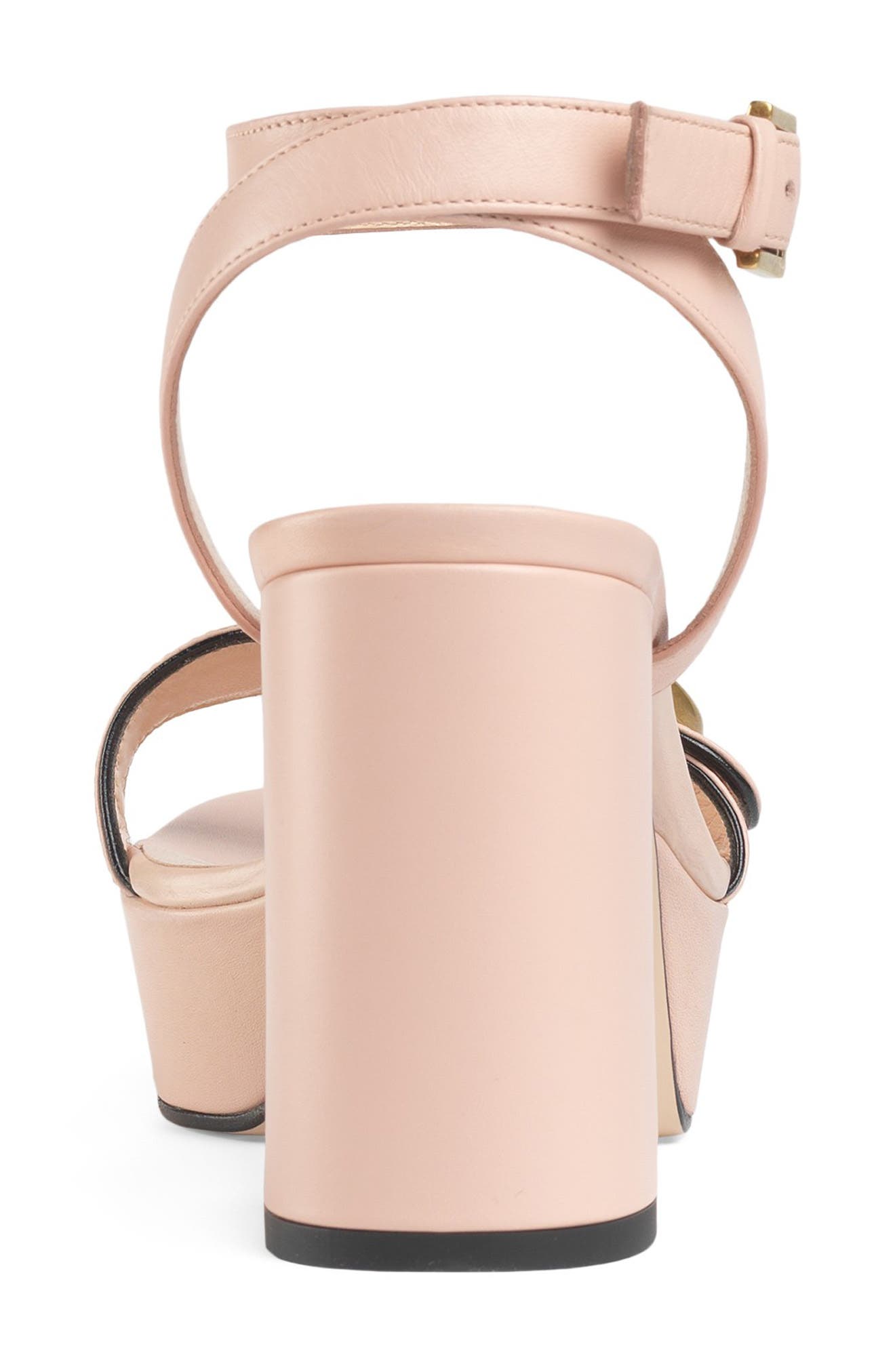 Gucci GG Ankle Strap Platform Sandal, Alternate, color, 