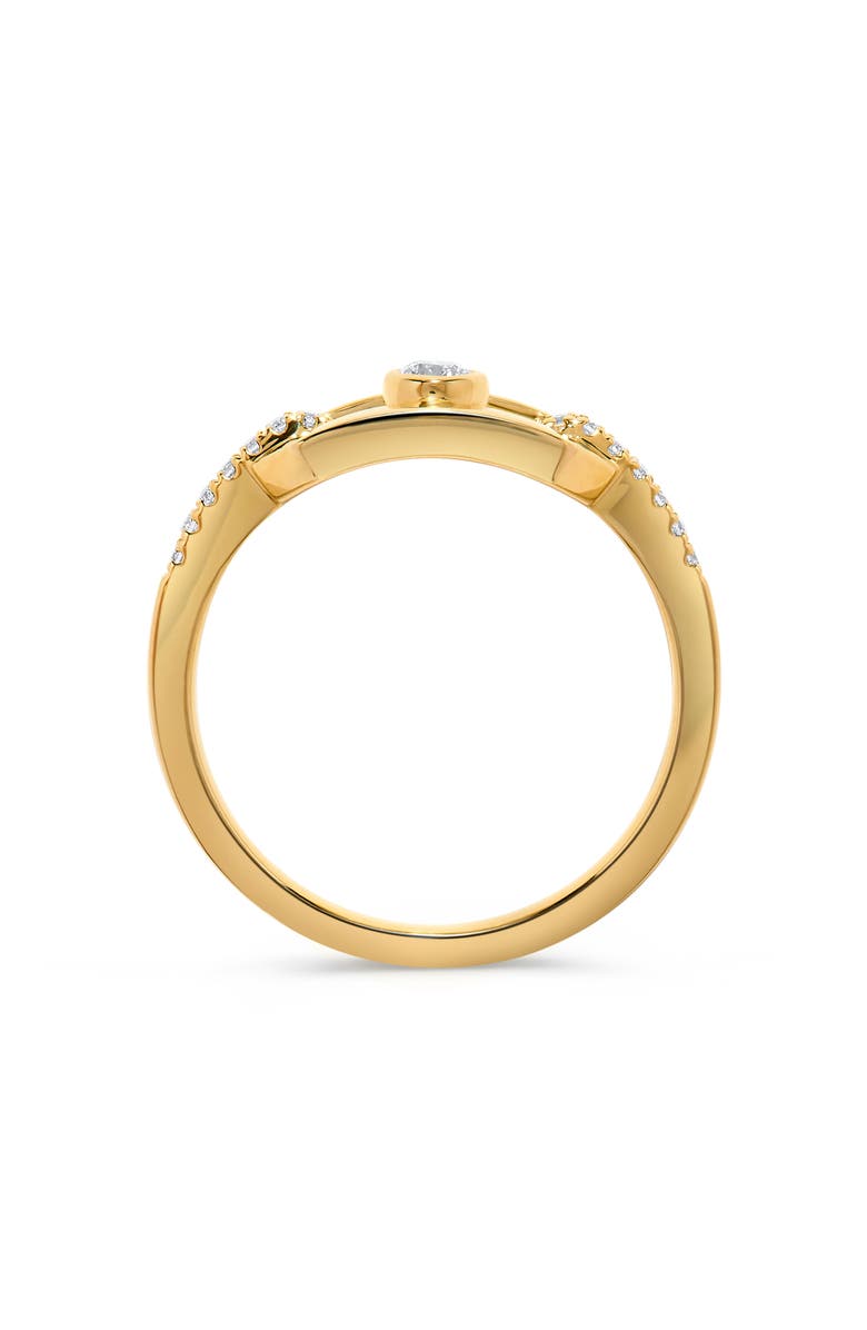 H.J. Namdar Diamond Paper Clip Ring, Alternate, color, Yellow Gold