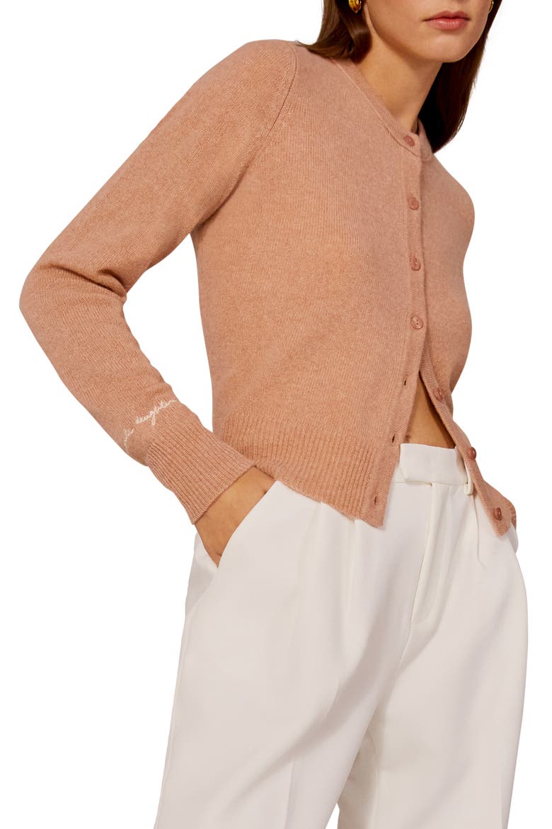 Rebecca Cashmere Cardigan, Main, color, TAWNY BIRCH