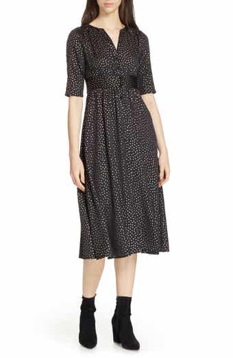 Gala Foil Print Midi Dress